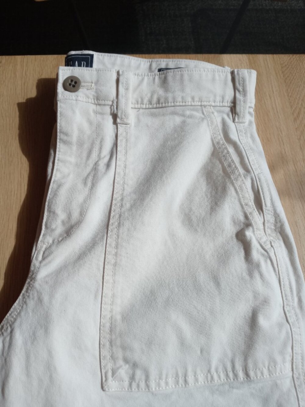 GAP mens straight fit utility pants in natural (sz29) - Picture 8 of 16